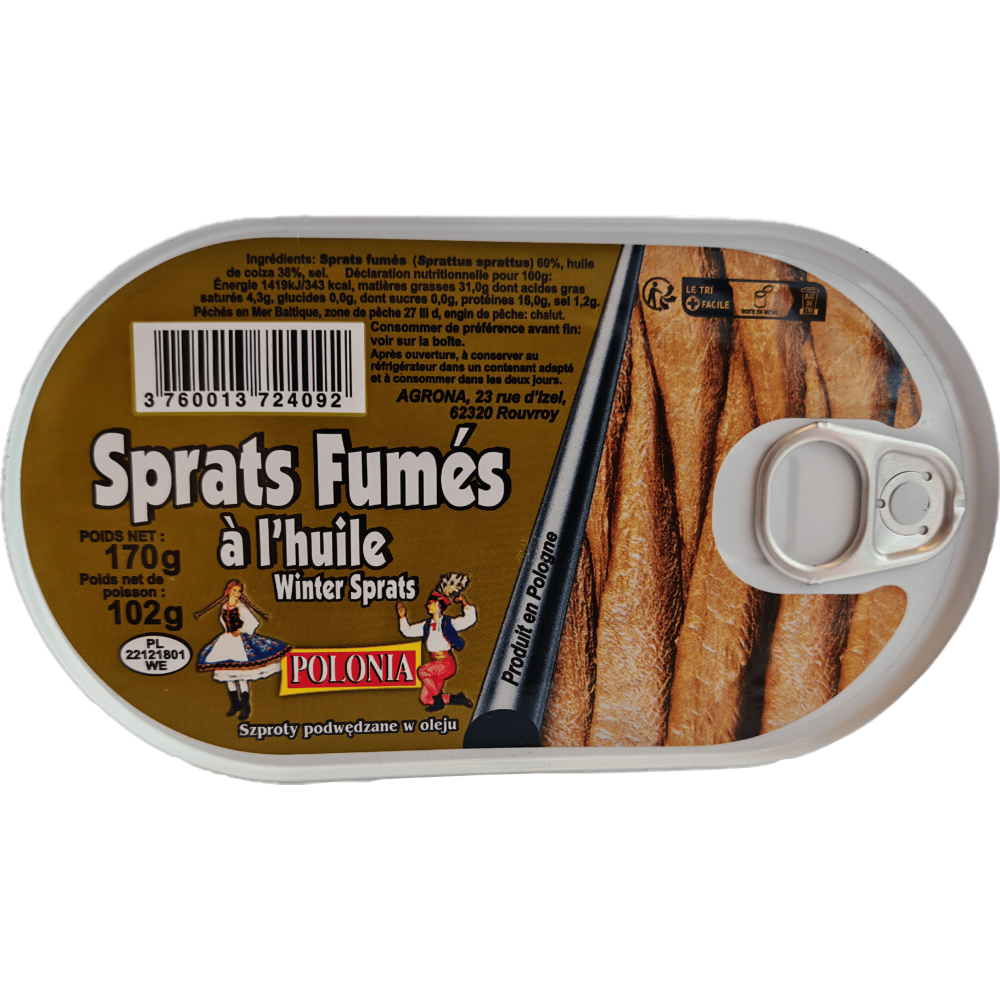 Sprats fumés à l'Huile
